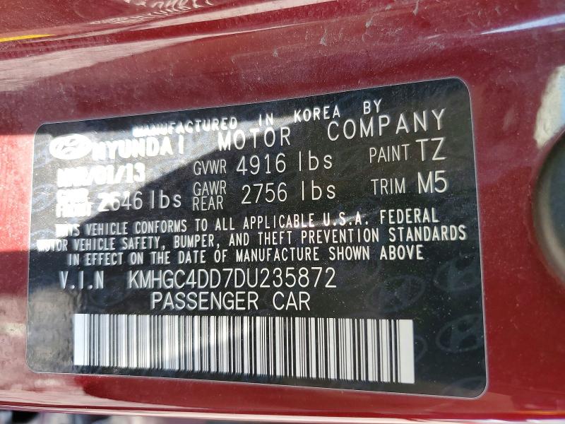 Продажа на аукционе авто 2013 Hyundai Genesis, vin: KMHGC4DD7DU235872, номер лота: 53730976
