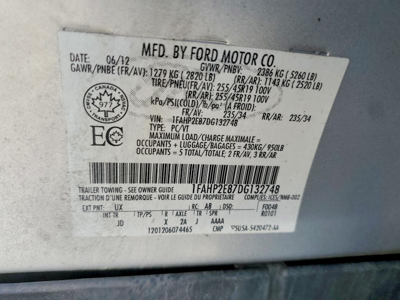 Продажа на аукционе авто 2013 Ford Taurus, vin: 1FAHP2E87DG132748, номер лота: 54600146