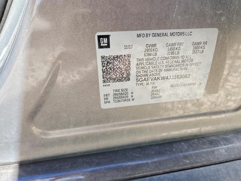 54396626 :رقم المزاد ، 5GAEVAKW4JJ163083 vin ، 2018 Buick Enclave مزاد بيع