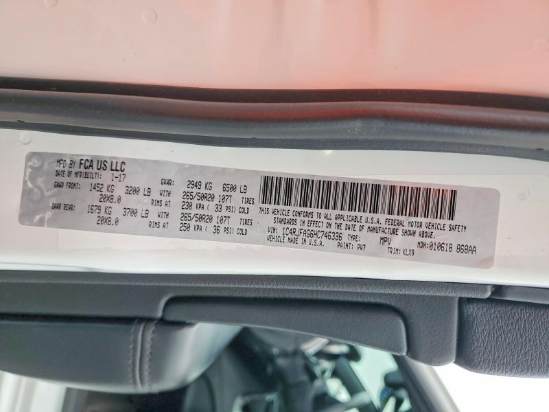 Aukcja sprzedaży 2017 Jeep Grand Cherokee, vin: 1C4RJFAG6HC746336, numer aukcji: 54303586