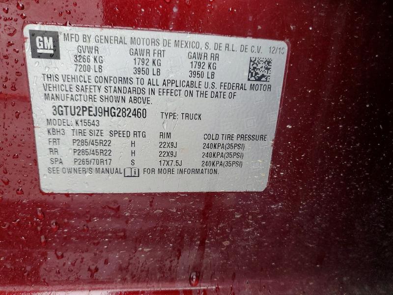 Aukcja sprzedaży 2017 Gmc Sierra, vin: 3GTU2PEJ9HG282460, numer aukcji: 54022066