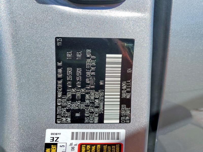 53399446 :رقم المزاد ، 5TDAAAA65TS019073 vin ، 2026 Lexus Tx 350 مزاد بيع