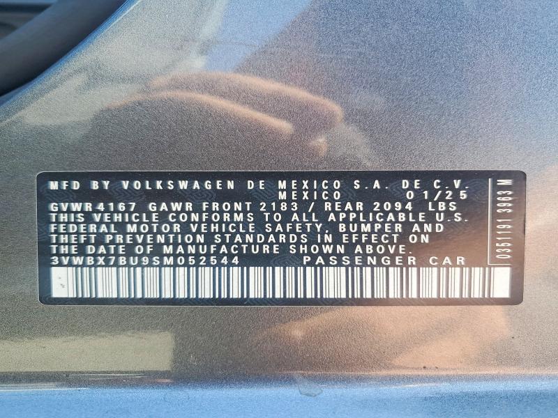 51878056 :رقم المزاد ، 3VWBX7BU9SM052544 vin ، 2025 Volkswagen Jetta مزاد بيع