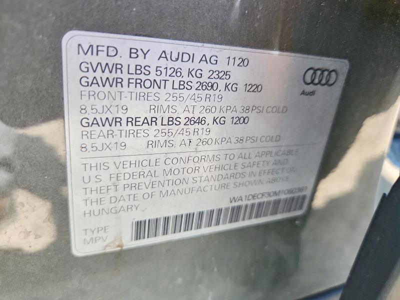 Продажа на аукционе авто 2021 Audi Q3, vin: WA1DECF30M1060361, номер лота: 53130896