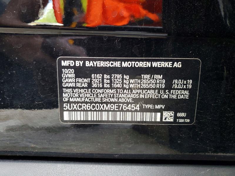 Продаж на аукціоні авто 2021 Bmw X5, vin: 5UXCR6C0XM9E76454, номер лоту: 54820256