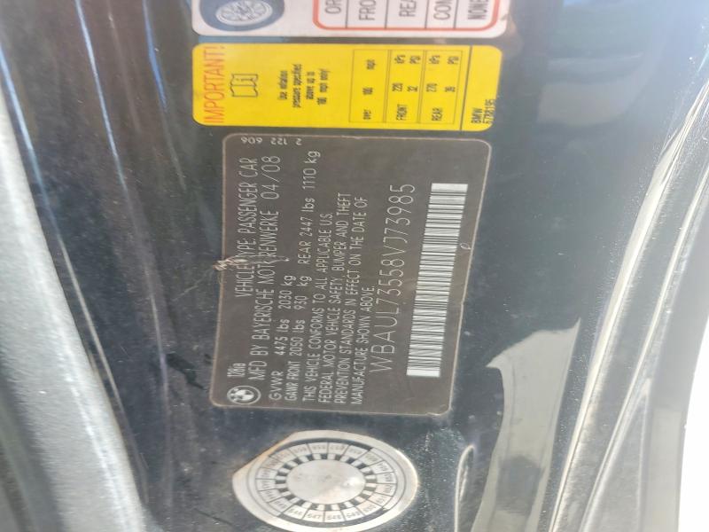 51994236 :رقم المزاد ، WBAUL73558VJ73985 vin ، 2008 Bmw 128 مزاد بيع