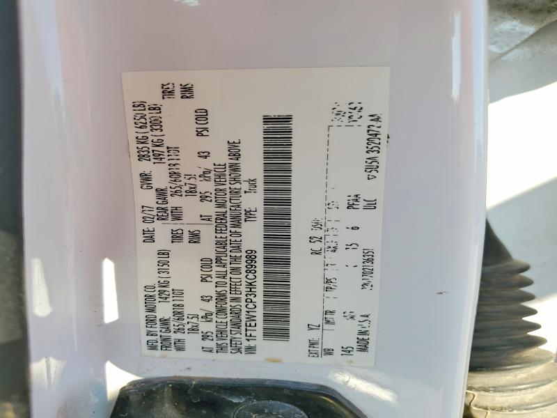Продажа на аукционе авто 2017 Ford F150, vin: 1FTEW1CP3HKC89989, номер лота: 53726506