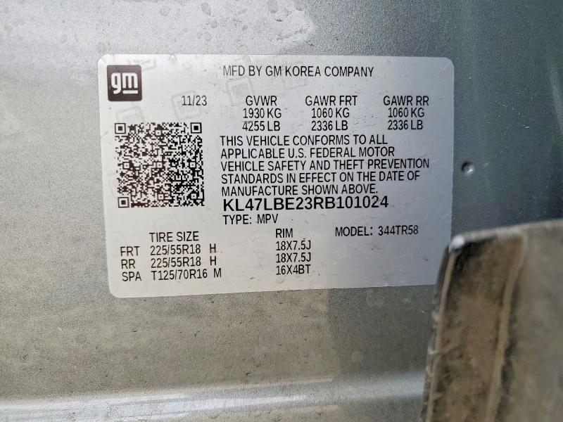 Aukcja sprzedaży 2024 Buick Envista, vin: KL47LBE23RB101024, numer aukcji: 52829866
