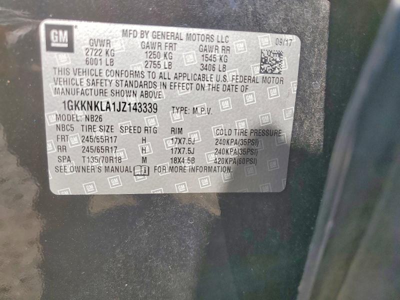 Продажа на аукционе авто 2018 Gmc Acadia, vin: 1GKKNKLA1JZ143339, номер лота: 53993196