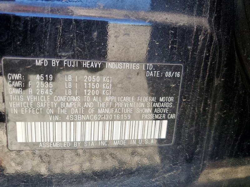Продажа на аукционе авто 2017 Subaru Legacy, vin: 4S3BNAC62H3016159, номер лота: 52215596