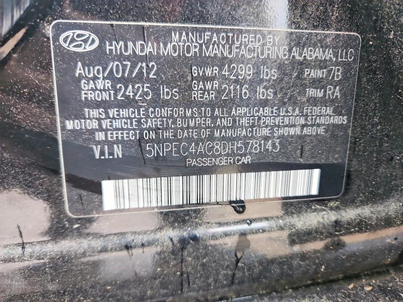 Продаж на аукціоні авто 2013 Hyundai Sonata, vin: 5NPEC4AC8DH578143, номер лоту: 52744926