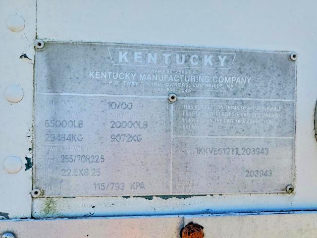 53847646 :رقم المزاد ، 1KKVE51211L203943 vin ، 2001 Kentucky Unknown مزاد بيع