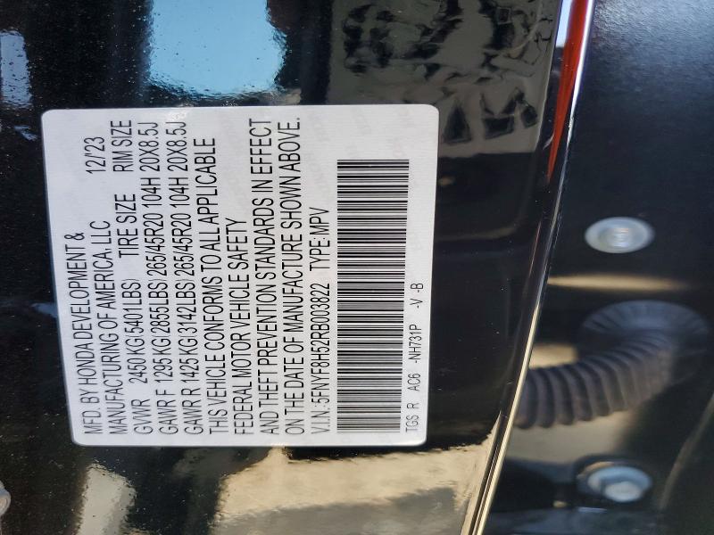 Продажа на аукционе авто 2024 Honda Passport, vin: 5FNYF8H52RB003822, номер лота: 52591636