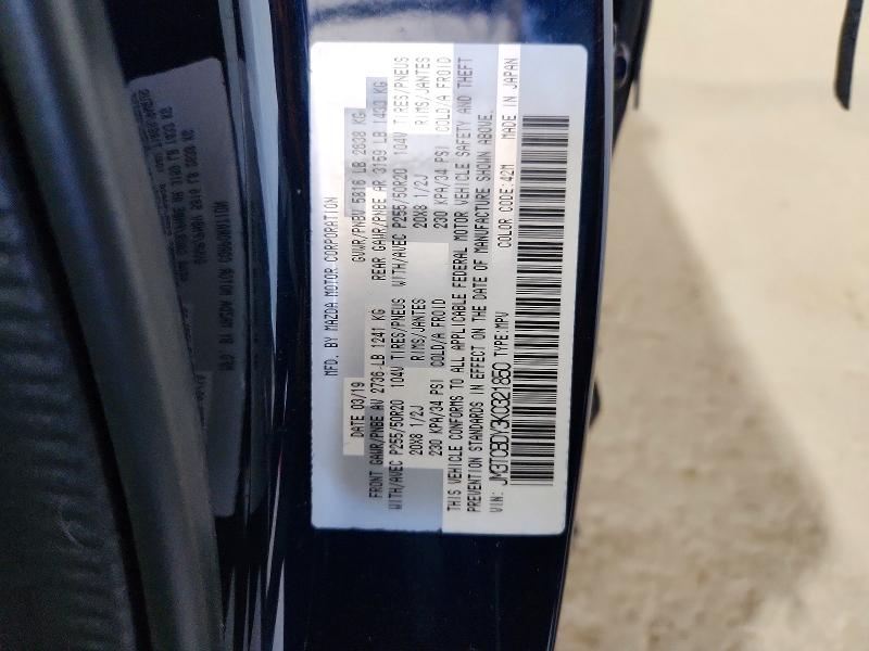 Aukcja sprzedaży 2019 Mazda Cx-9, vin: JM3TCBDY3K0321850, numer aukcji: 55347036