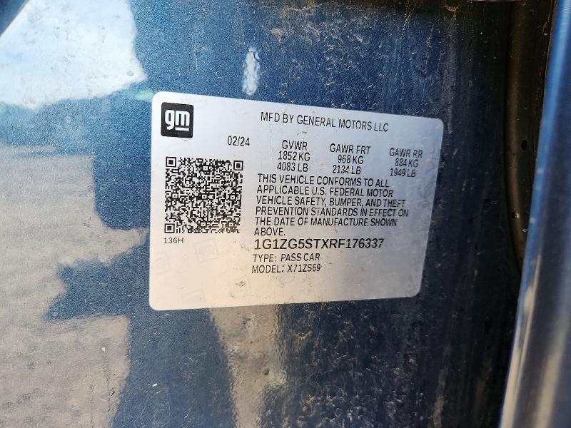 55441906 :رقم المزاد ، 1G1ZG5STXRF176337 vin ، 2024 Chevrolet Malibu مزاد بيع
