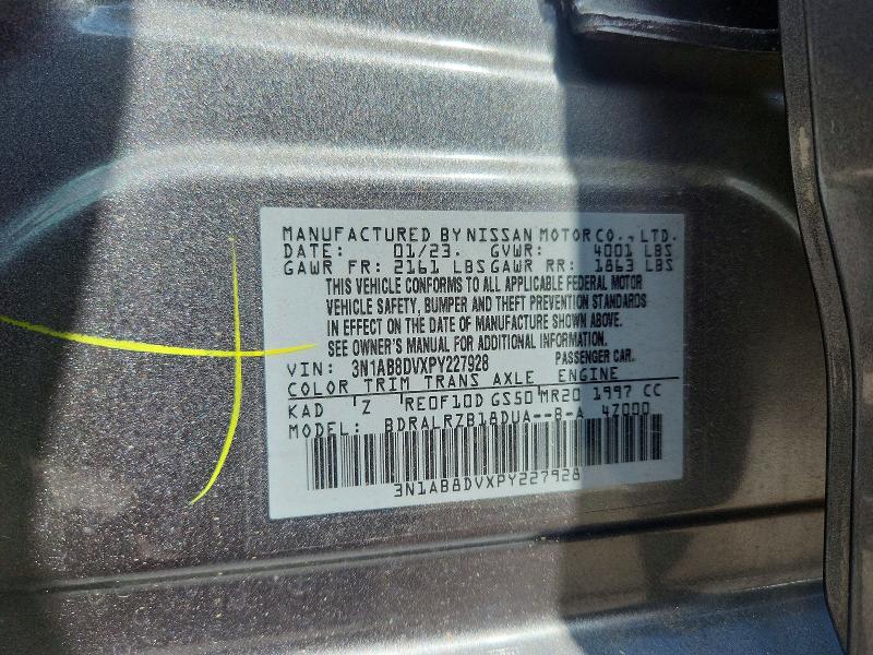 Aukcja sprzedaży 2023 Nissan Sentra, vin: 3N1AB8DVXPY227928, numer aukcji: 52646136