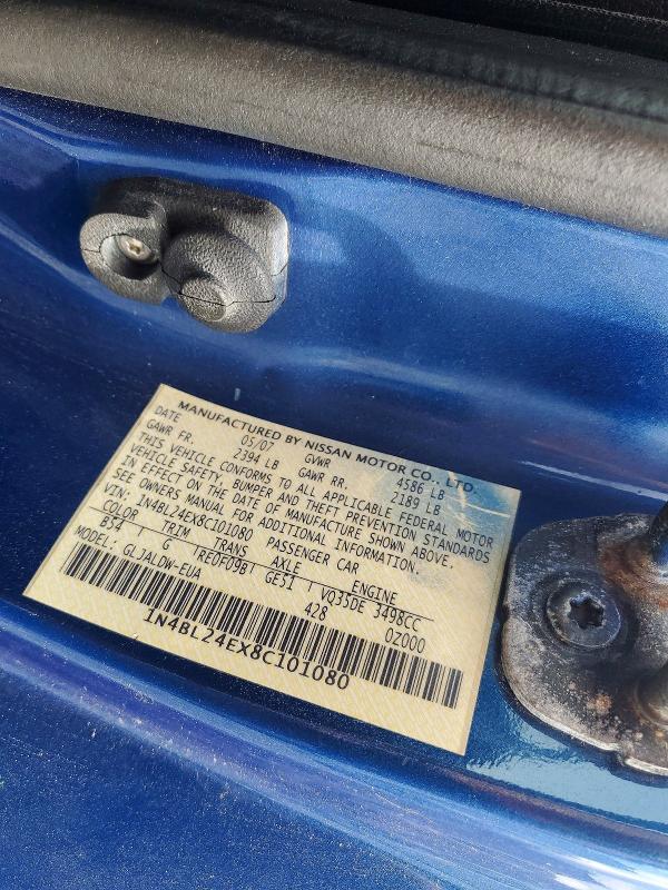 53548886 :رقم المزاد ، 1N4BL24EX8C101080 vin ، 2008 Nissan Altima مزاد بيع
