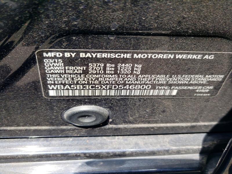 Продажа на аукционе авто 2015 Bmw 535, vin: WBA5B3C5XFD546800, номер лота: 54727776