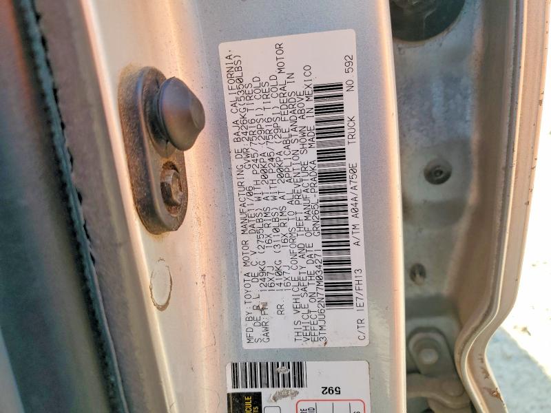 Aukcja sprzedaży 2007 Toyota Tacoma, vin: 3TMJU62N77M034271, numer aukcji: 52409436