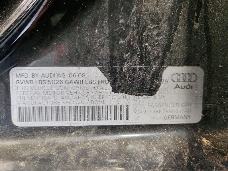 Продажа на аукционе авто 2009 Audi A4, vin: WAULK78K79N004940, номер лота: 53431816