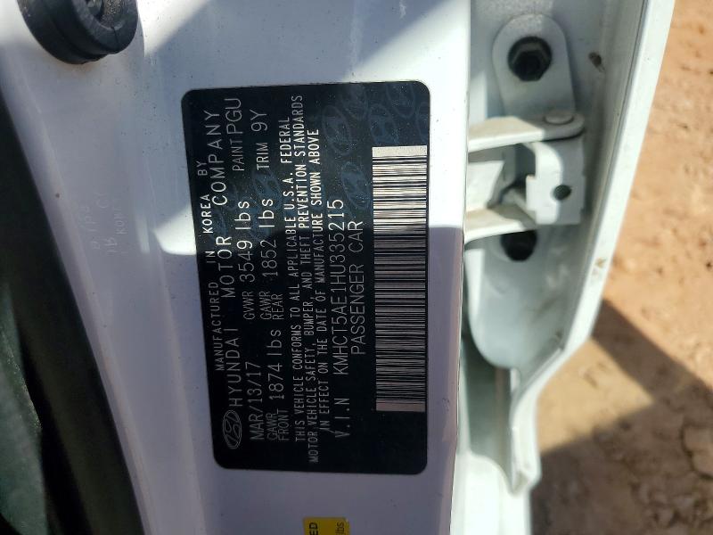 Продажа на аукционе авто 2017 Hyundai Accent, vin: KMHCT5AE1HU335215, номер лота: 53760416