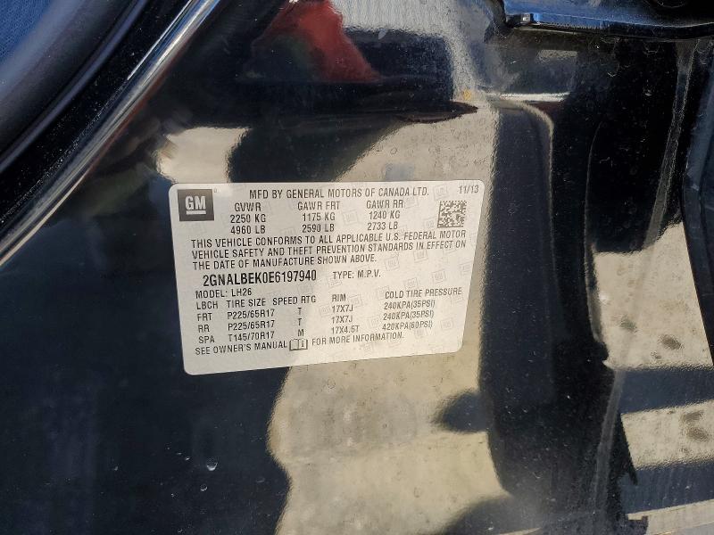 Продажа на аукционе авто 2014 Chevrolet Equinox, vin: 2GNALBEK0E6197940, номер лота: 52956266