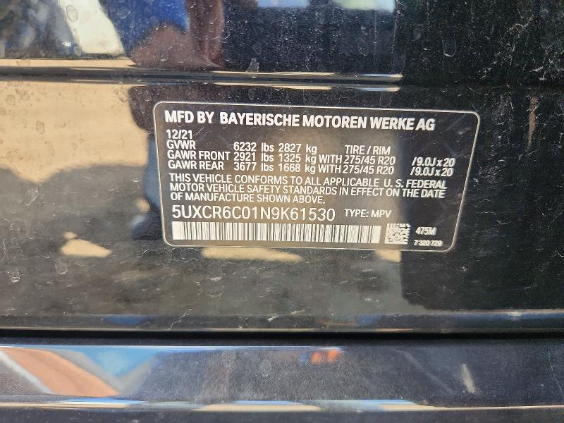Продажа на аукционе авто 2022 Bmw X5, vin: 5UXCR6C01N9K61530, номер лота: 54075166