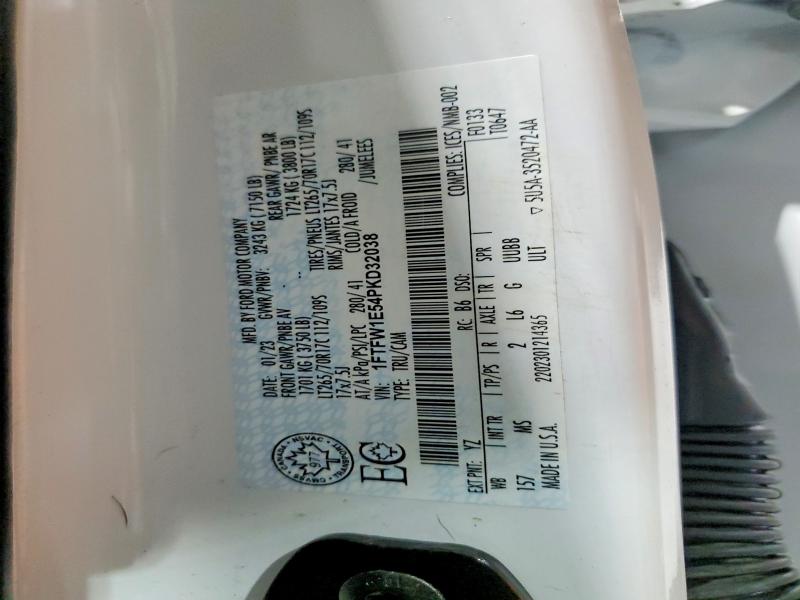 Auction sale of the 2023 Ford F150, vin: 1FTFW1E54PKD32038, lot number: 53832096