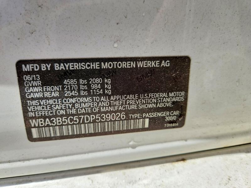 2013 Bmw 328 მანქანა იყიდება აუქციონზე, vin: WBA3B5C57DP539026, აუქციონის ნომერი: 55446156