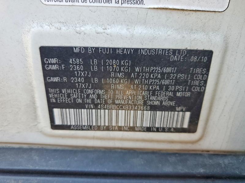 Продажа на аукционе авто 2011 Subaru Outback, vin: 4S4BRBCCXB3343668, номер лота: 53020416