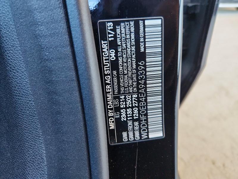 53113346 :رقم المزاد ، WDDHF0EB4EA943396 vin ، 2014 Mercedes-benz E مزاد بيع