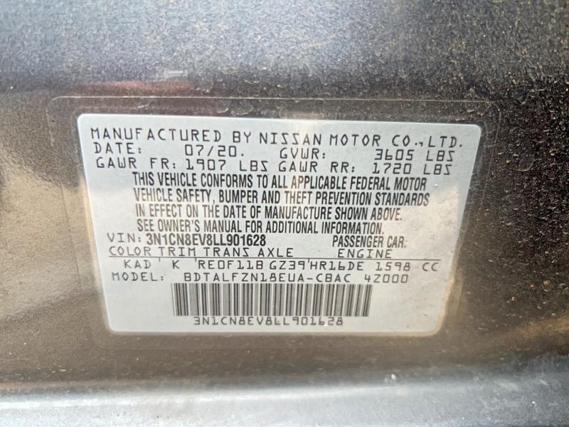 Aukcja sprzedaży 2020 Nissan Versa, vin: 3N1CN8EV8LL901628, numer aukcji: 55102226