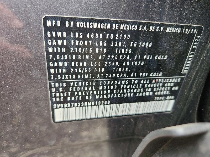 Продаж на аукціоні авто 2024 Volkswagen Taos, vin: 3VV8X7B23RM019269, номер лоту: 52443246