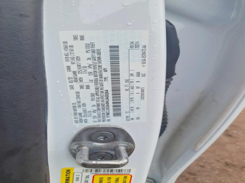 55427586 :رقم المزاد ، 1FMCU0G64NUA69264 vin ، 2022 Ford Escape مزاد بيع