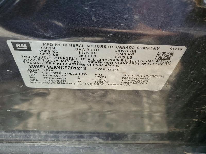 Продажа на аукционе авто 2016 Gmc Terrain, vin: 2GKFLSEK8G6281218, номер лота: 52396776