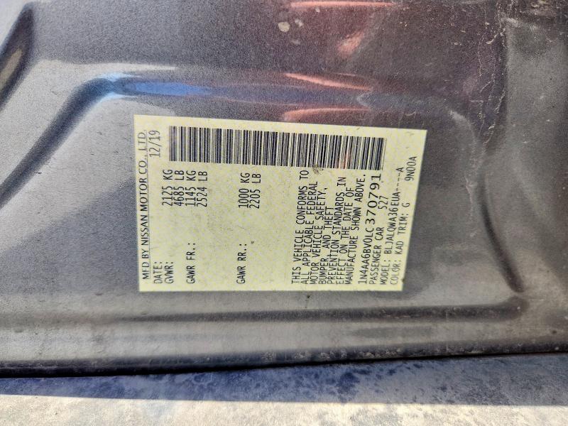 Продаж на аукціоні авто 2020 Nissan Maxima, vin: 1N4AA6BV0LC370791, номер лоту: 52993986