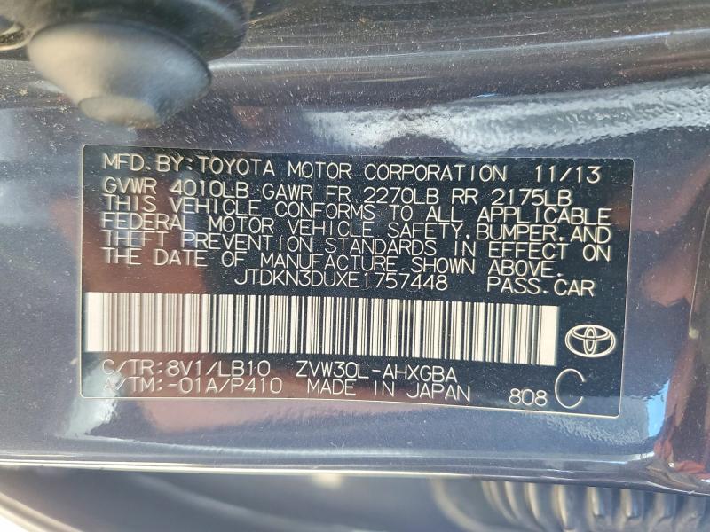 Продаж на аукціоні авто 2014 Toyota Prius, vin: JTDKN3DUXE1757448, номер лоту: 53292096