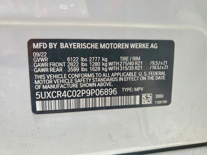 2023 Bmw X5 მანქანა იყიდება აუქციონზე, vin: 5UXCR4C02P9P06896, აუქციონის ნომერი: 55218676