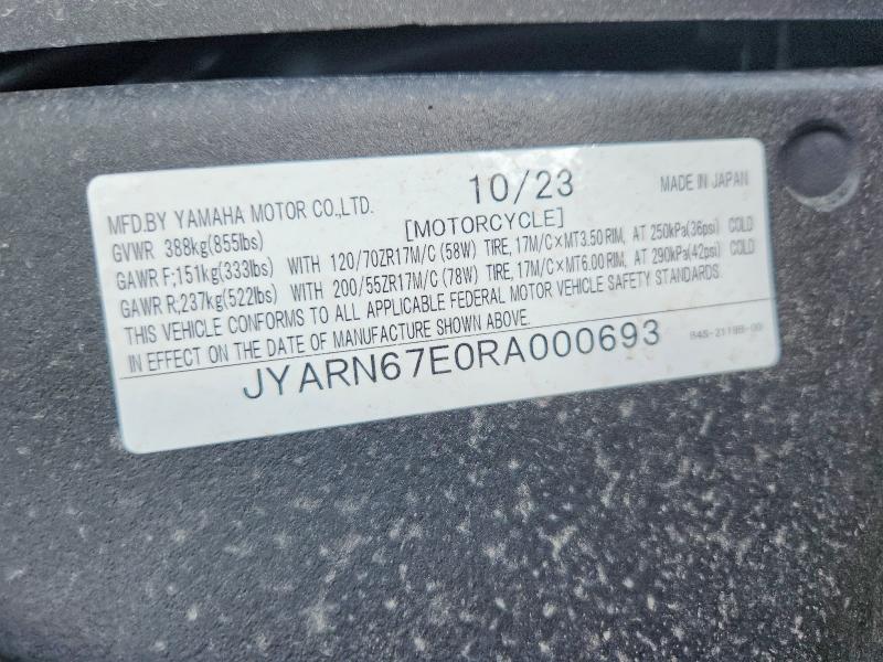 Продажа на аукционе авто 2024 Yama Yzfr1m, vin: JYARN67E0RA000693, номер лота: 52425376