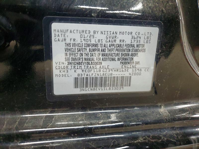 Продажа на аукционе авто 2025 Nissan Versa, vin: 3N1CN8EV1SL833039, номер лота: 55538816