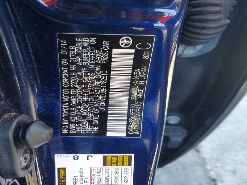 Продаж на аукціоні авто 2014 Toyota Prius, vin: JTDKN3DU8E1782610, номер лоту: 53171866