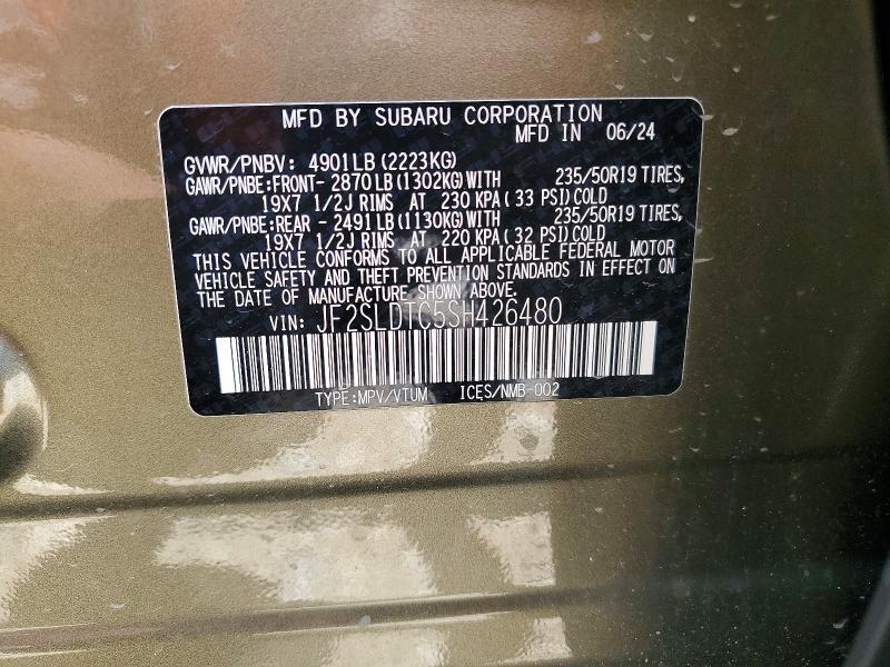 Aukcja sprzedaży 2025 Subaru Forester, vin: JF2SLDTC5SH426480, numer aukcji: 55546896