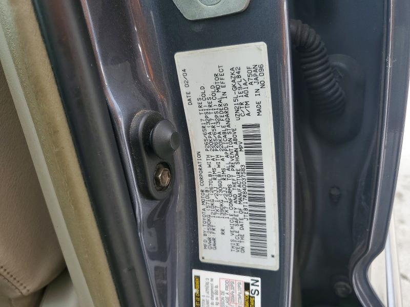 Aukcja sprzedaży 2004 Toyota 4runner, vin: JTEBT17R840037583, numer aukcji: 55041106