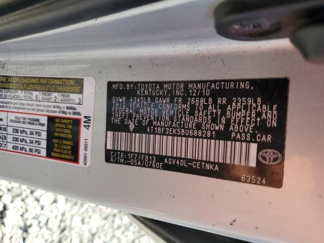 Продажа на аукционе авто 2011 Toyota Camry /le/, vin: 4T1BF3EK5BU688281, номер лота: 51885876