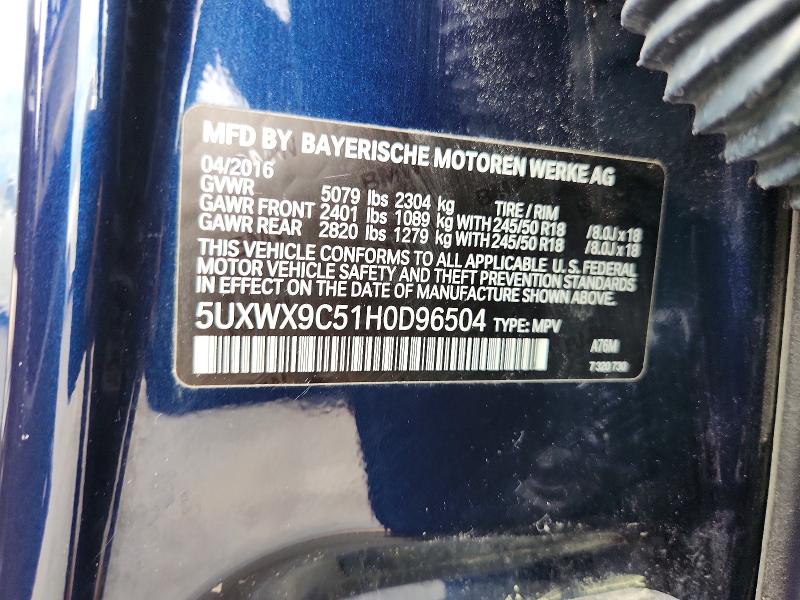 Продажа на аукционе авто 2017 Bmw X3, vin: 5UXWX9C51H0D96504, номер лота: 54689376