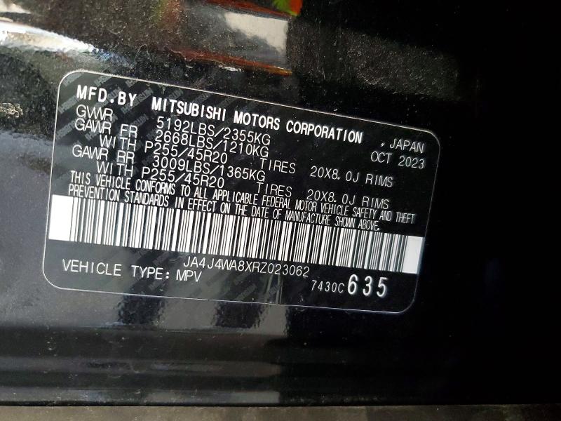 2024 Mitsubishi Outlander მანქანა იყიდება აუქციონზე, vin: JA4J4WA8XRZ023062, აუქციონის ნომერი: 55493996