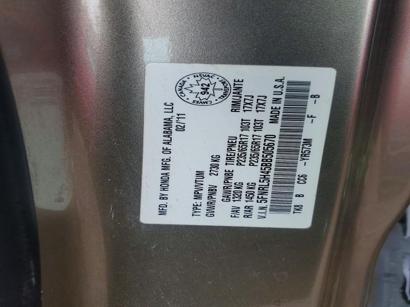 Продаж на аукціоні авто 2011 Honda Odyssey, vin: 5FNRL5H45BB505670, номер лоту: 52367516