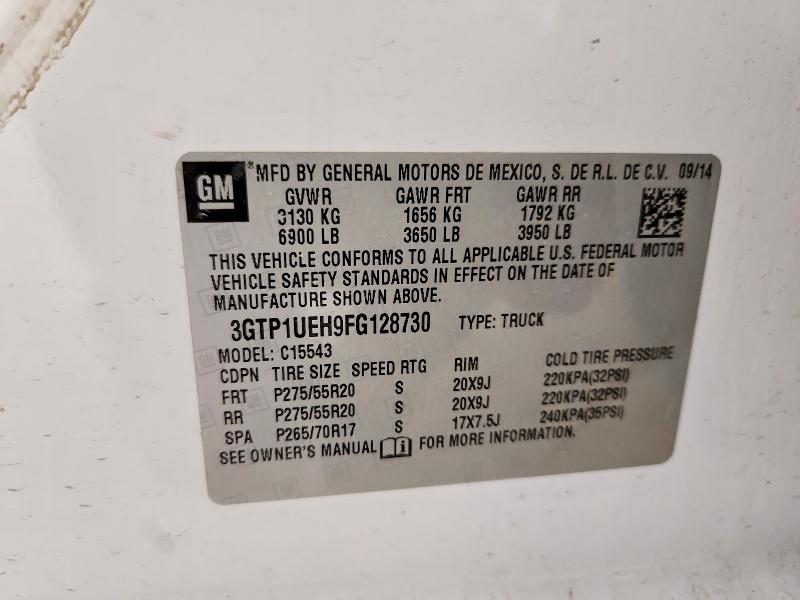 Aukcja sprzedaży 2015 Gmc Sierra, vin: 3GTP1UEH9FG128730, numer aukcji: 53936026