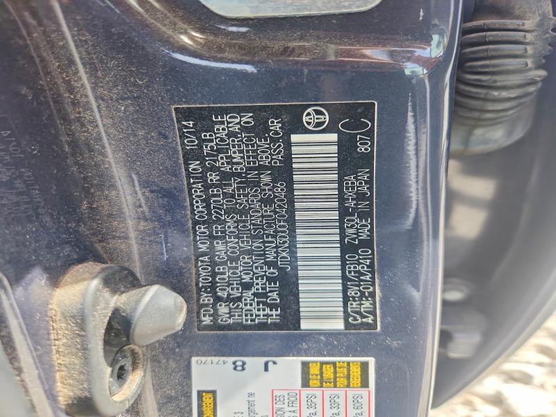 51137726 :رقم المزاد ، JTDKN3DU0F0420486 vin ، 2015 Toyota Prius مزاد بيع