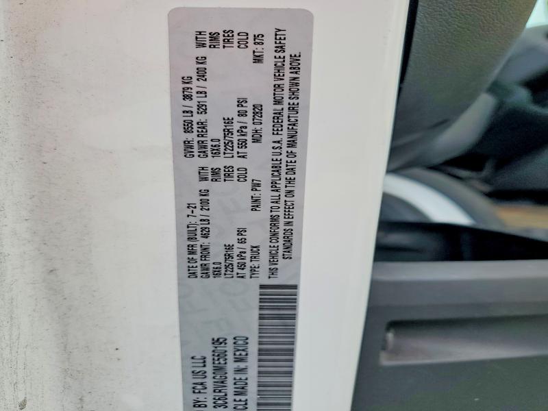 Aukcja sprzedaży 2021 Ram Promaster 1500, vin: 3C6LRVAG0ME560195, numer aukcji: 54248536